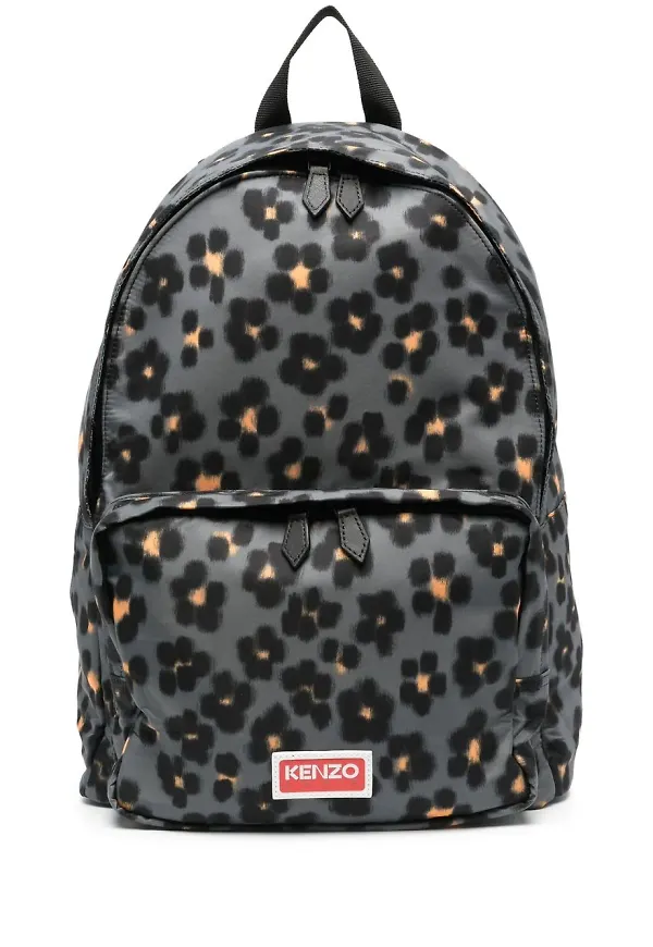 Kenzo Hana leopardmönstrad ryggsäck - Grå