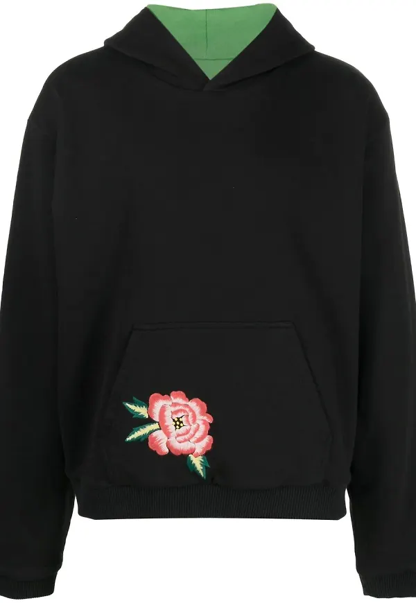 Kenzo hoodie med brodyr - Svart