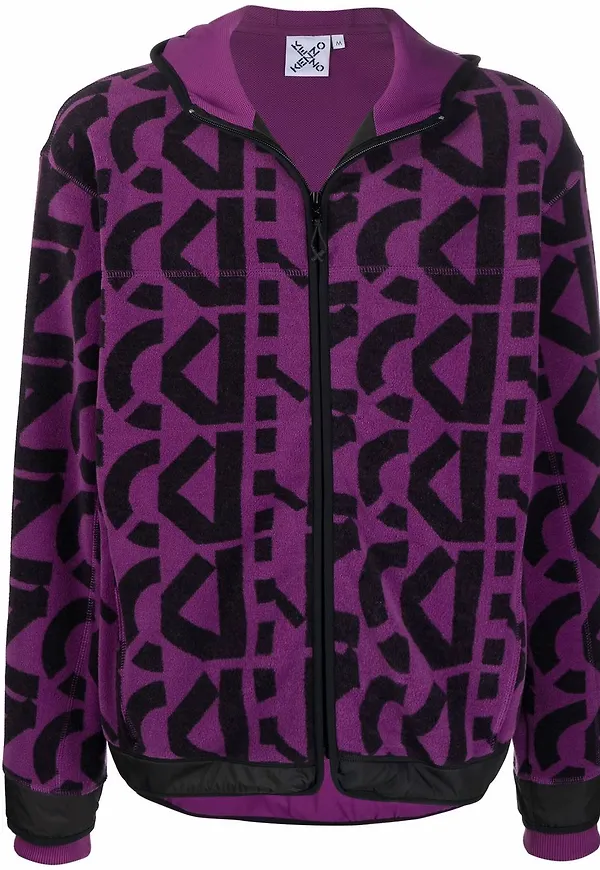 Kenzo hoodie med dragkedja - Lila
