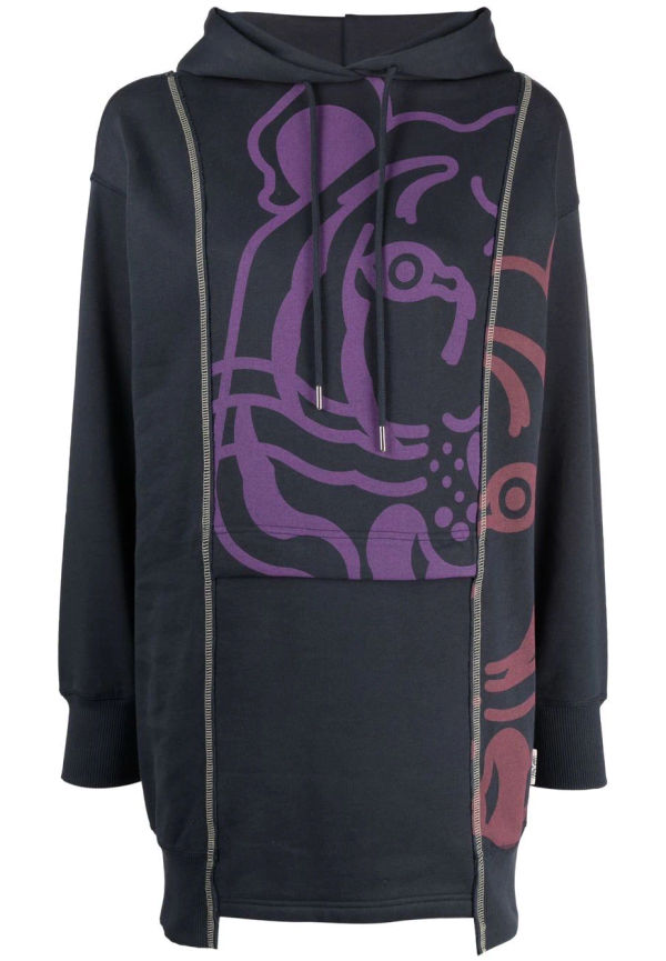 Kenzo hoodie med grafiskt tryck - Blå