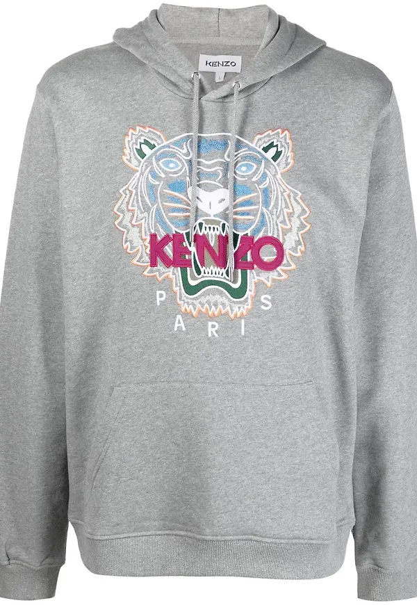 Kenzo hoodie med tigermotiv - Grå