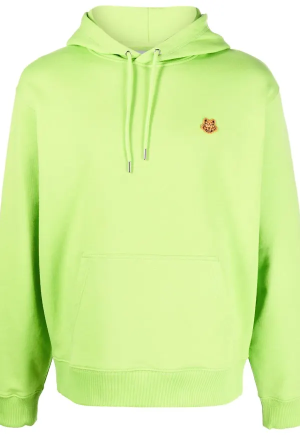Kenzo hoodie med tigermotiv - Grön