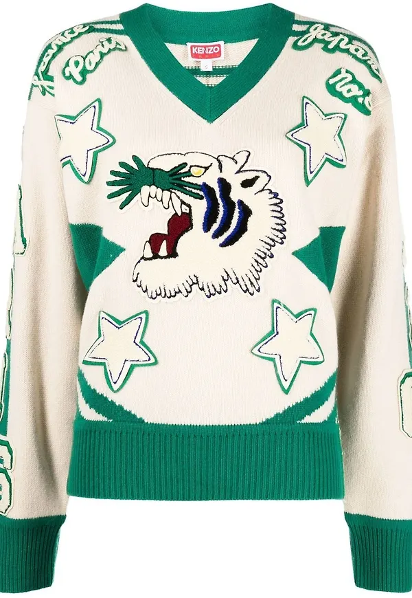 Kenzo intarsiamönstrad tröja - Neutral