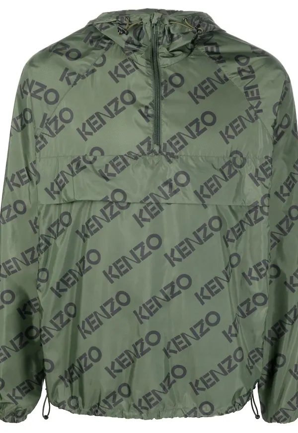 Kenzo jacka med huva - Grön