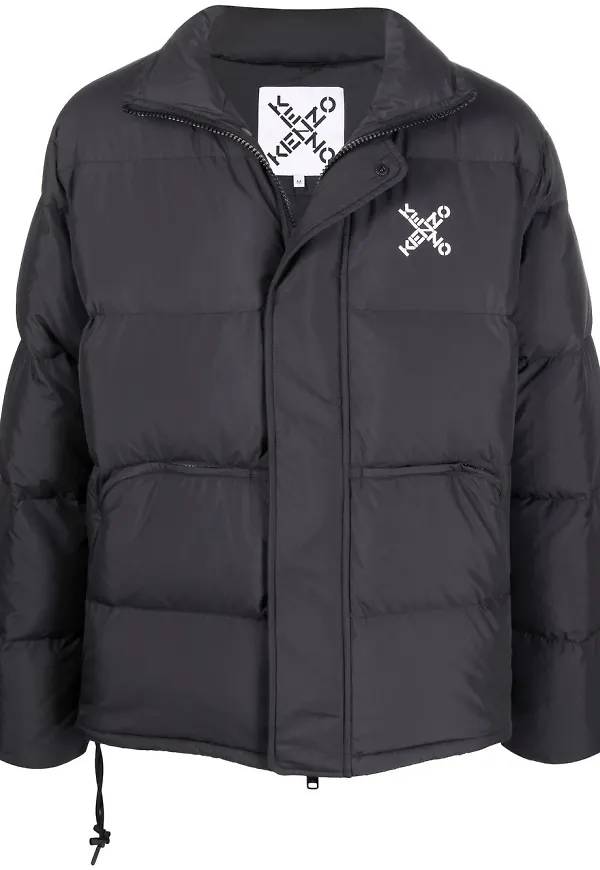 Kenzo jacka med logotyp - Svart