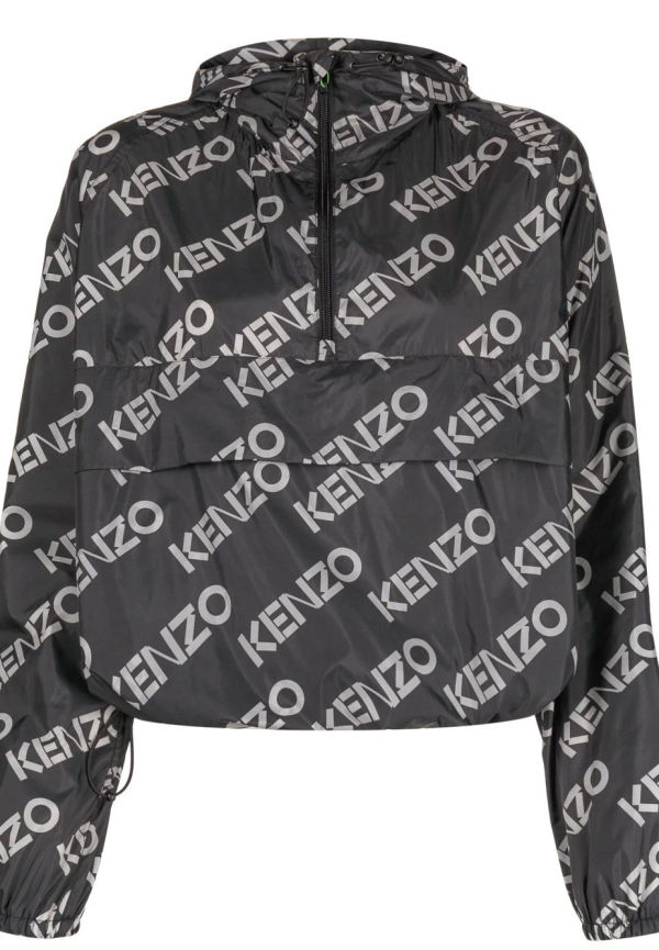 Kenzo jacka med logotyp - Svart