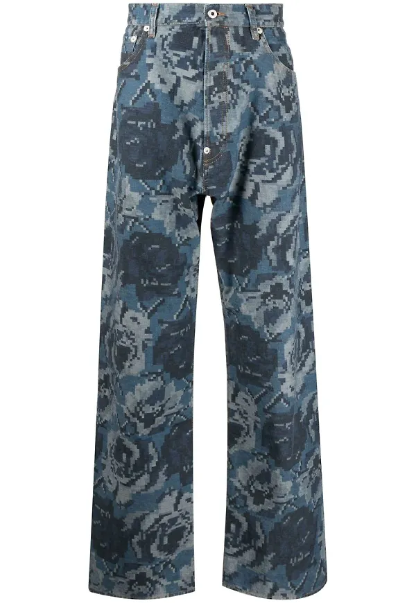 Kenzo jeans med tryck - Blå