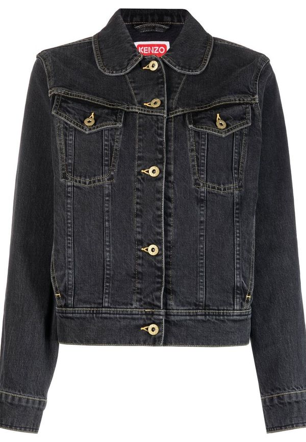 Kenzo jeansjacka med knäppning - Grå