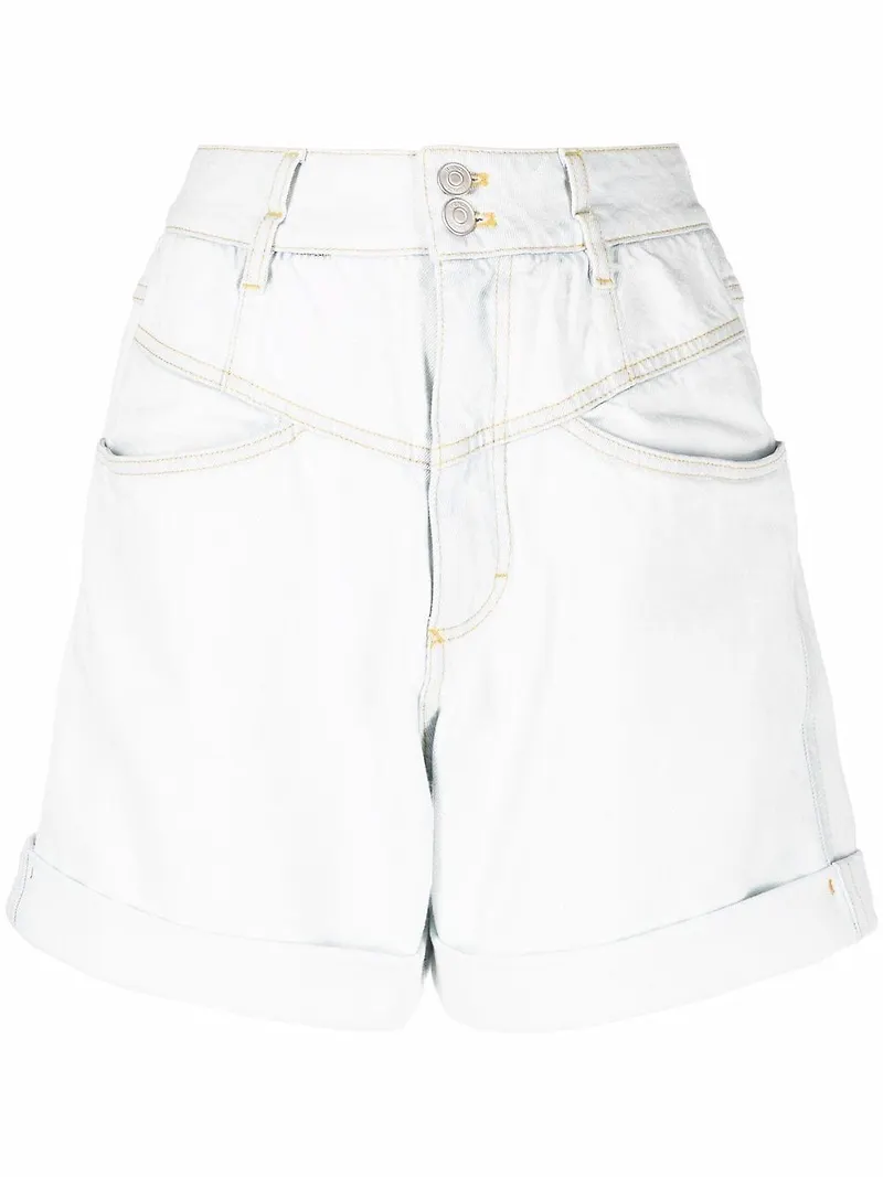 Kenzo jeansshorts med hög midja - Blå