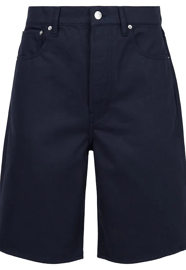 Kenzo jeansshorts med vallmotryck - Blå