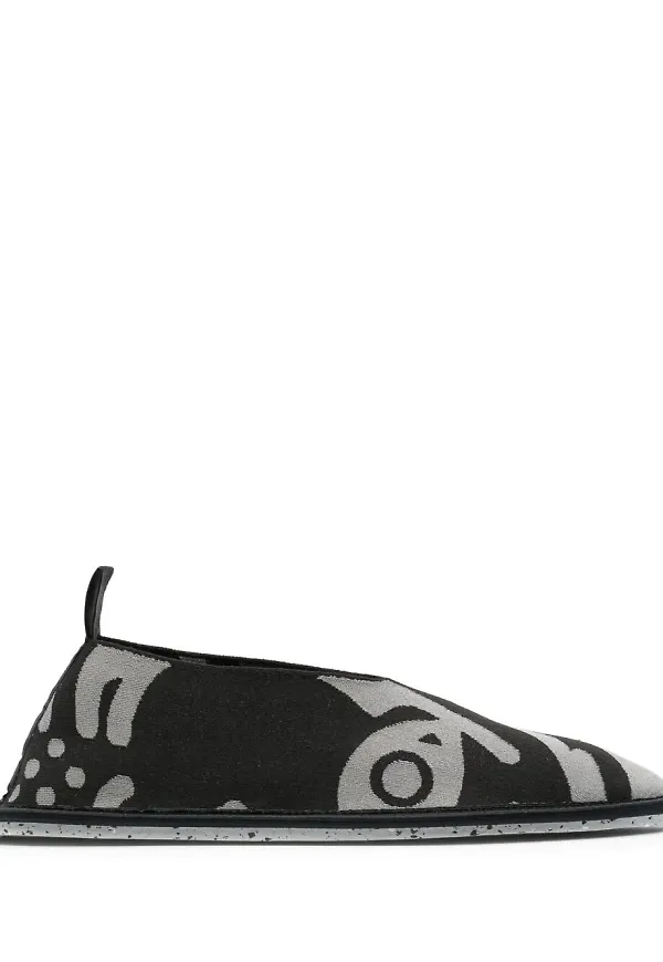 Kenzo K-Knit slip on-sneakers - Svart