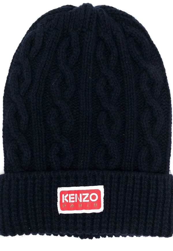 Kenzo kabelstickad mössa - Blå