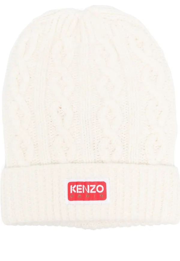 Kenzo kabelstickad mössa - Neutral