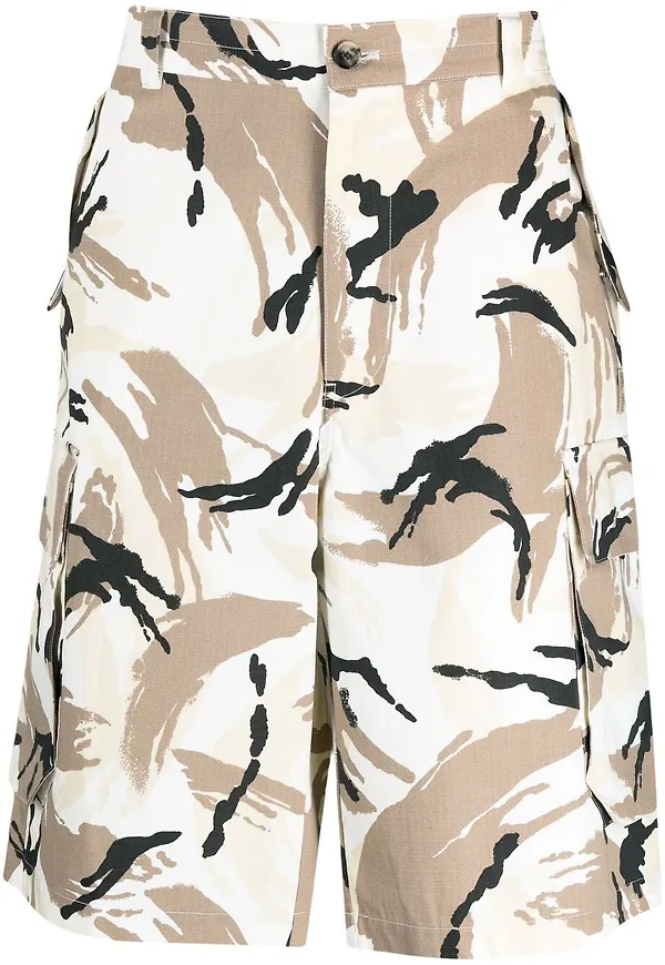 Kenzo kamouflagemönstrade bermudashorts - Vit