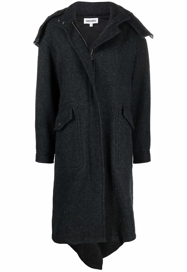Kenzo kappa med dold knäppning - Grå