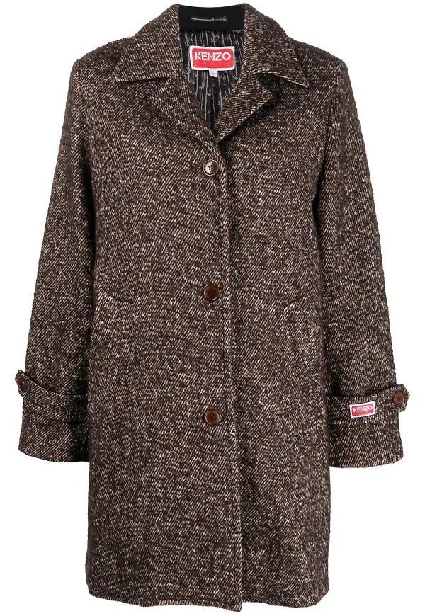 Kenzo kappa med logotypmärke - Brun