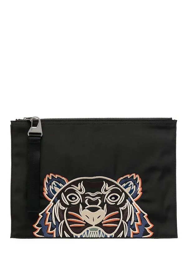 Kenzo kuvertväska med tigerhuvud - Svart