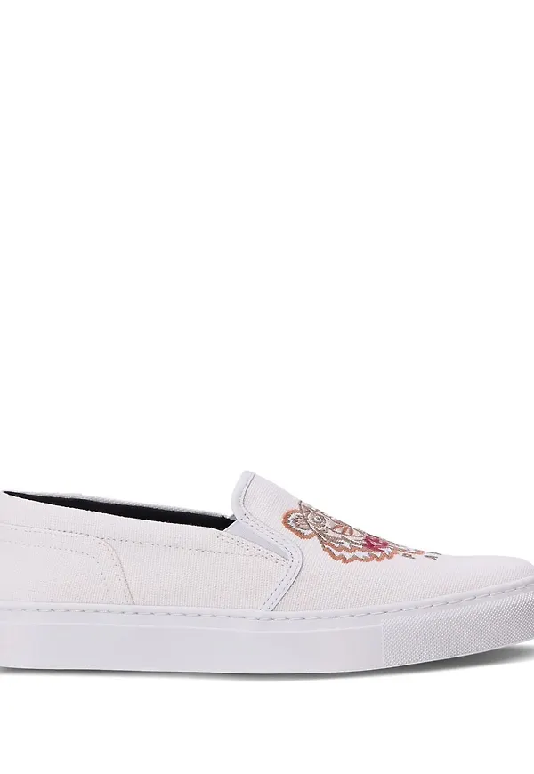Kenzo loafers med brodyr - Vit