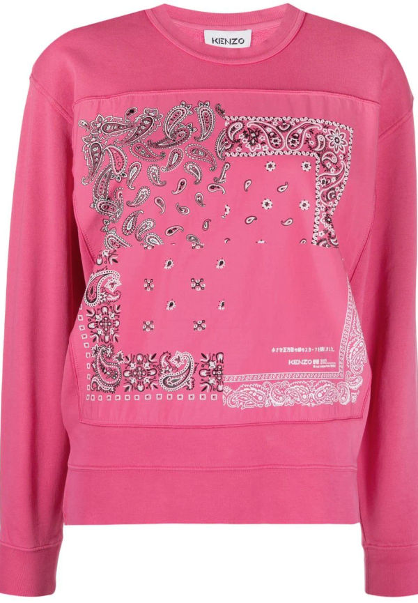 Kenzo långärmad sweatshirt med paneler - Rosa