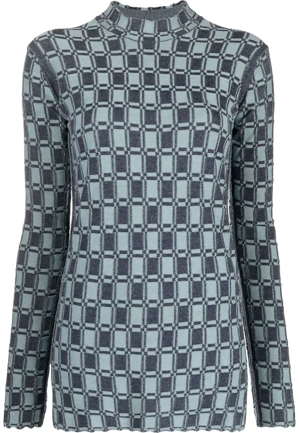 Kenzo långärmad tröja med geometriskt tryck - Blå