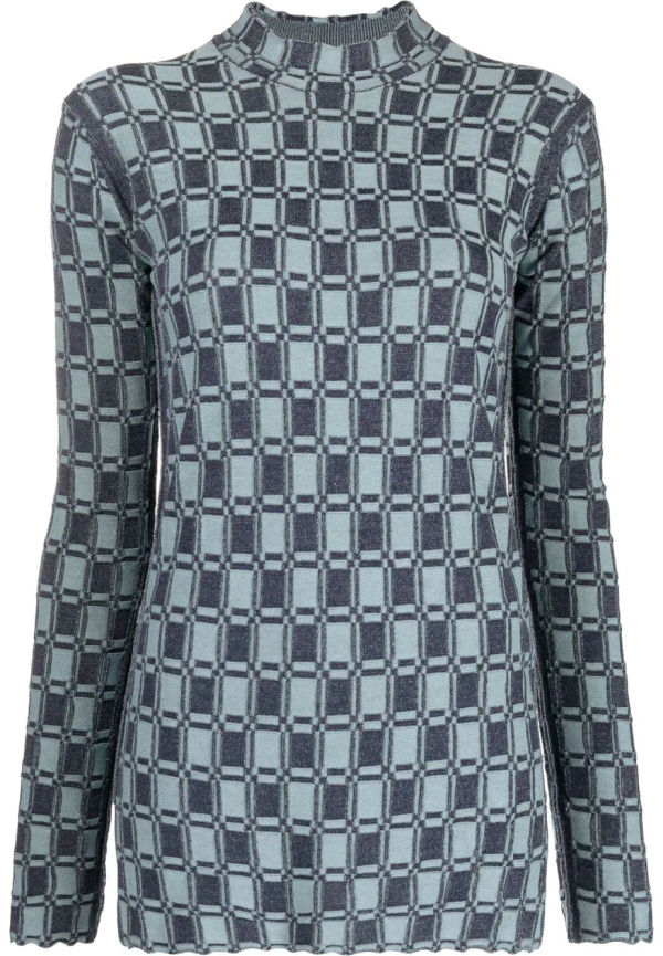 Kenzo långärmad tröja med geometriskt tryck - Blå