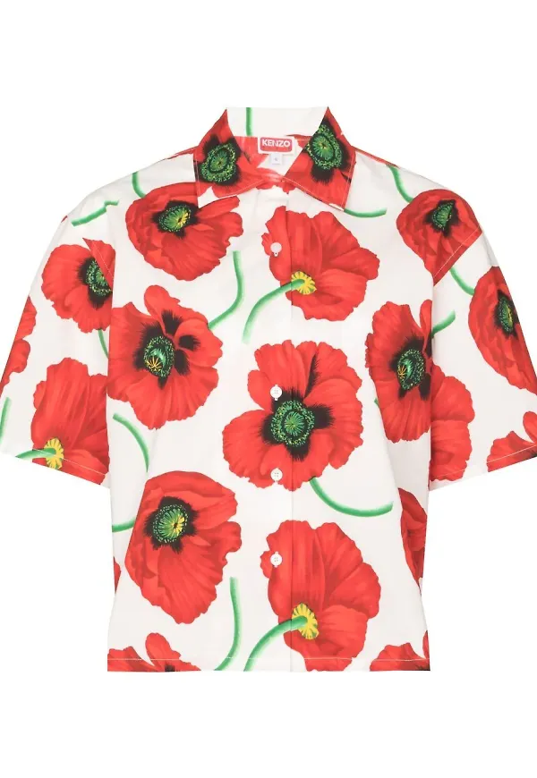 Kenzo mönstrad skjorta - Vit