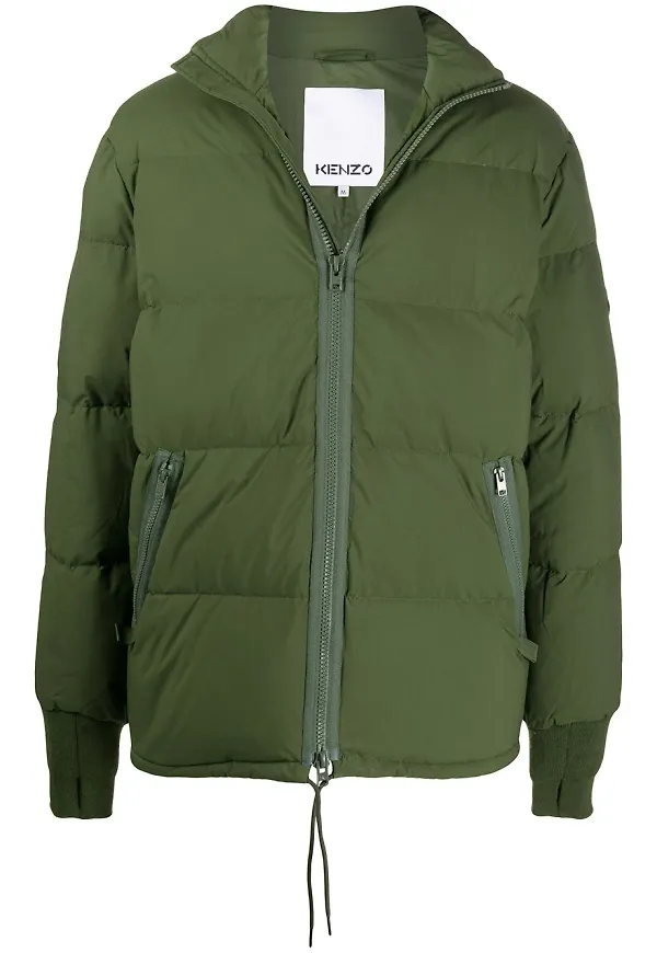 Kenzo puffjacka med tigermärke - Grön