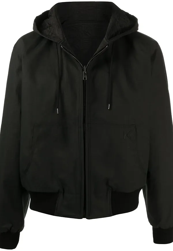 Kenzo quiltad huvjacka - Svart