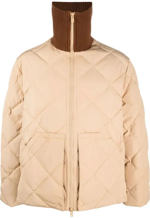 Kenzo quiltad rock med dragkedja - Neutral
