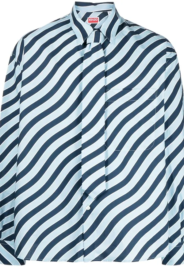 Kenzo randig skjorta - Blå