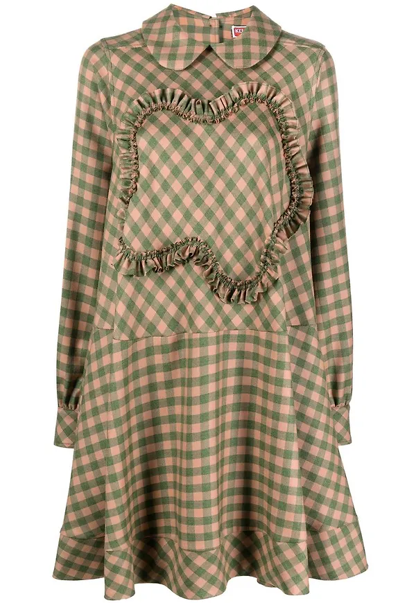 Kenzo rutig klänning - Rosa