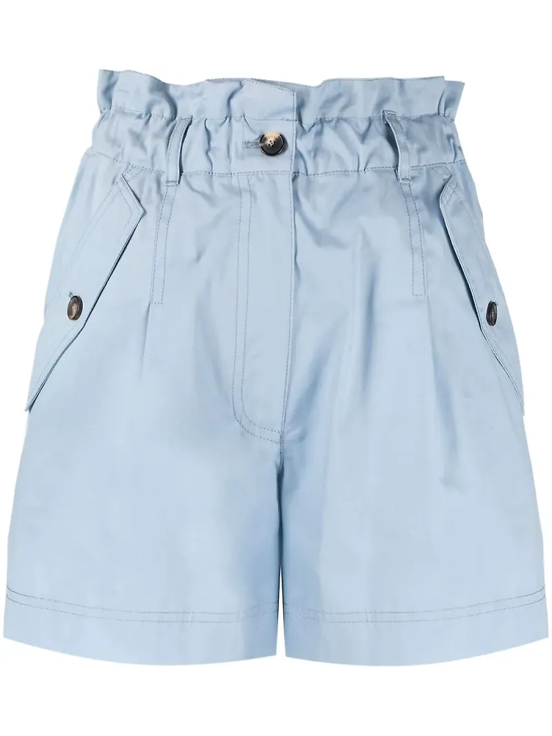 Kenzo shorts med broderad logotyp och paperbag-midja - Blå