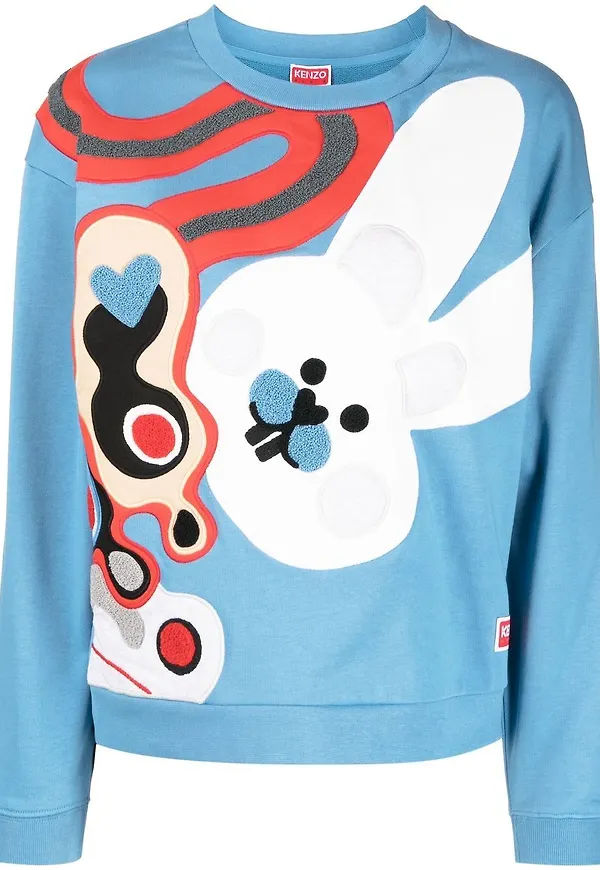 Kenzo skjorta med applikation - Blå