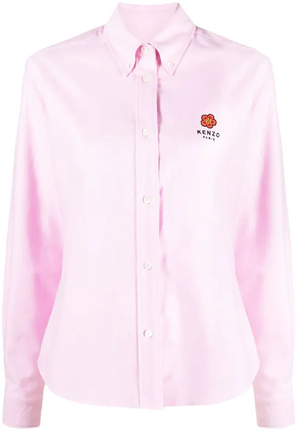 Kenzo skjorta med broderad logotyp - Rosa