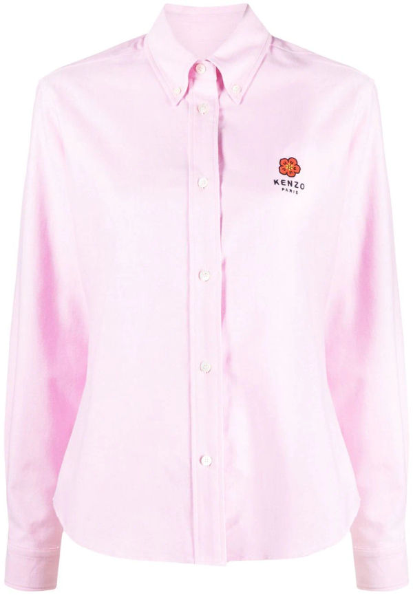 Kenzo skjorta med broderad logotyp - Rosa