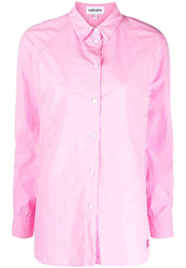 Kenzo skjorta med logotypmärke - Rosa