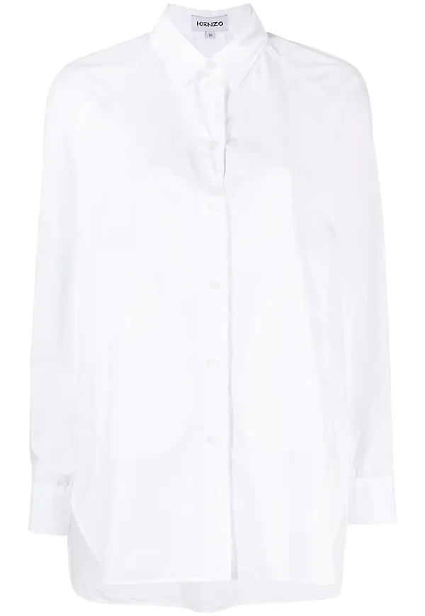 Kenzo skjorta med panel - Vit
