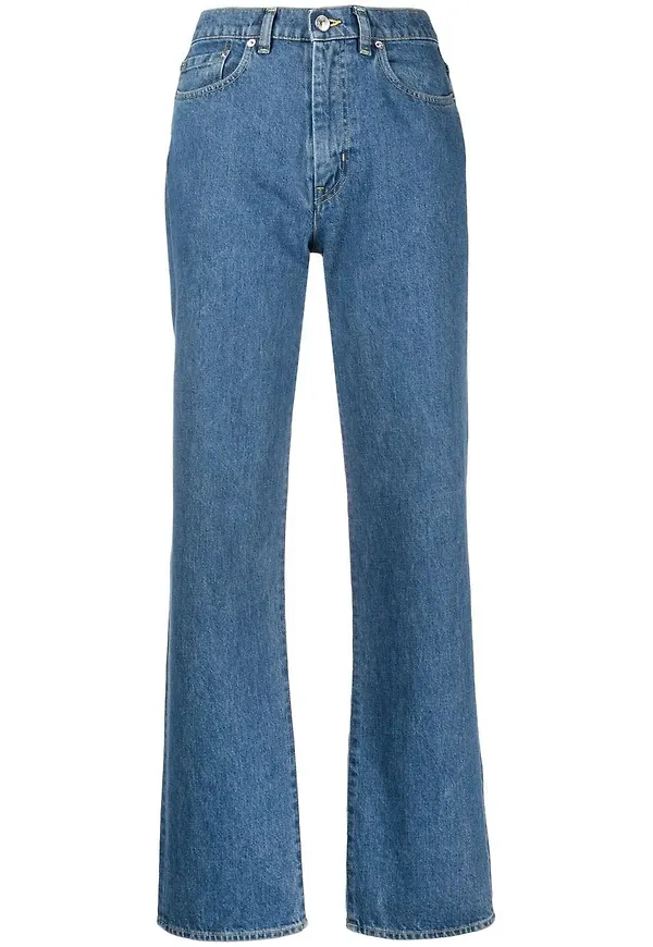 Kenzo straight-jeans med hög midja - Blå