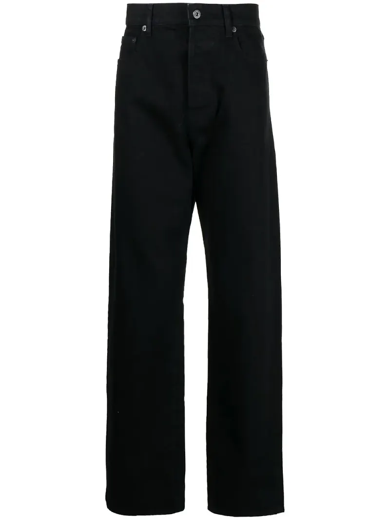 Kenzo straight-jeans med logotypmärke - Svart