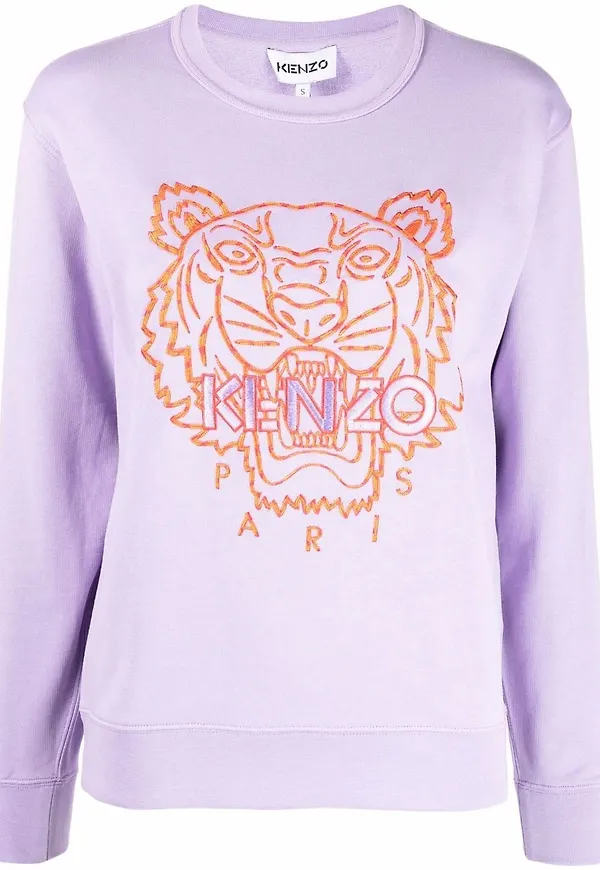 Kenzo sweatshirt med brodyr - Lila