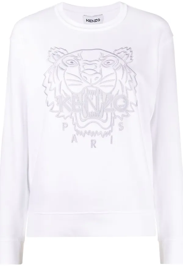 Kenzo sweatshirt med brodyr - Vit