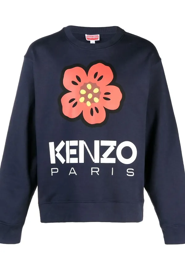 Kenzo sweatshirt med grafiskt tryck - Blå