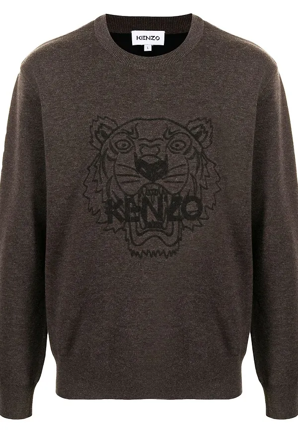 Kenzo sweatshirt med rundad hals - Brun