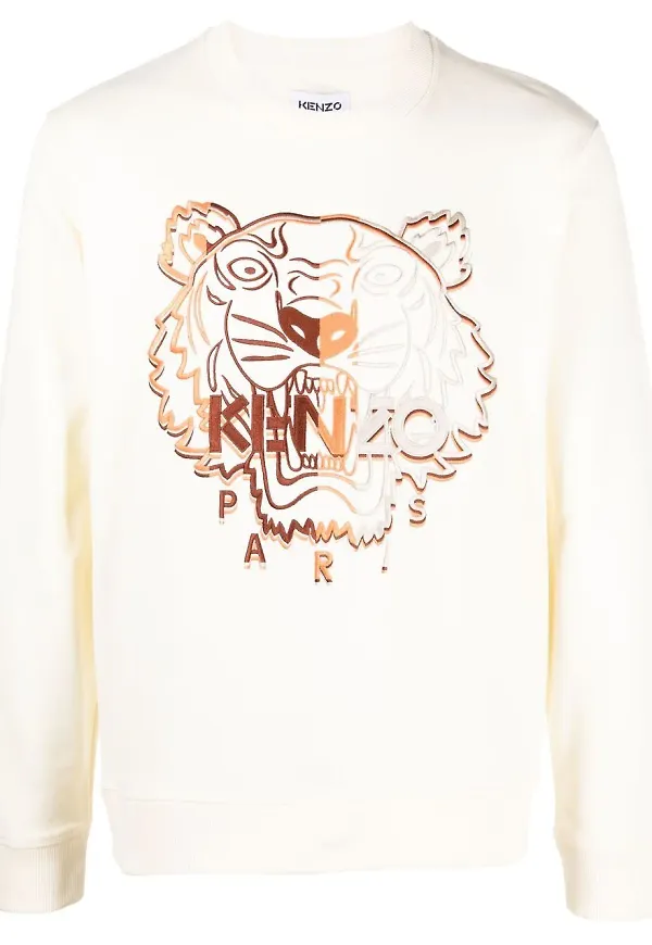 Kenzo sweatshirt med rundad hals - Neutral