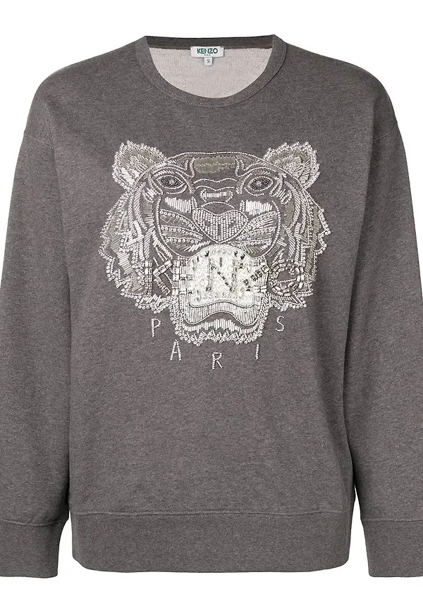 Kenzo sweatshirt med tiger - Grå