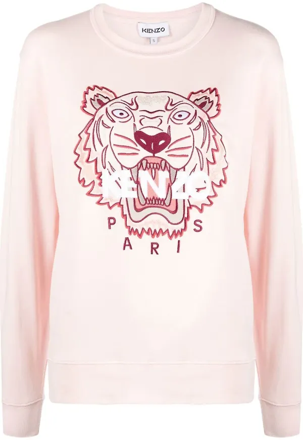 Kenzo sweatshirt med tigerhuvud - Rosa