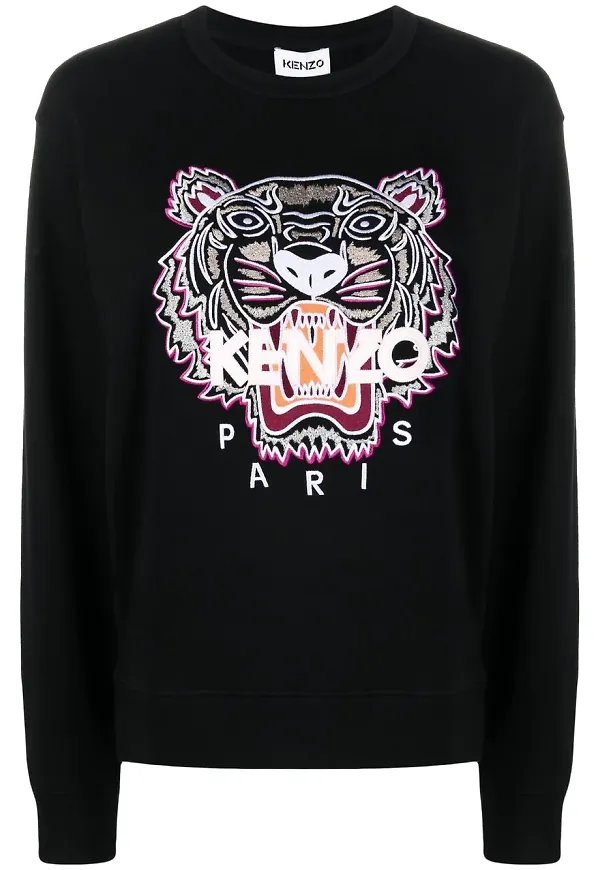 Kenzo sweatshirt med tigerhuvud - Svart