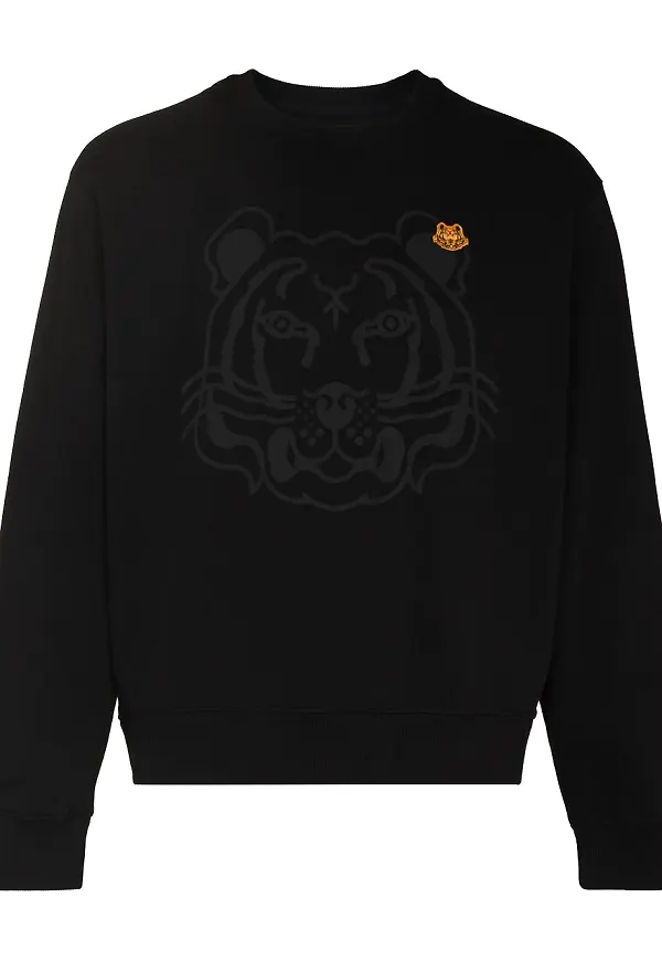 Kenzo sweatshirt med tigertryck - Svart