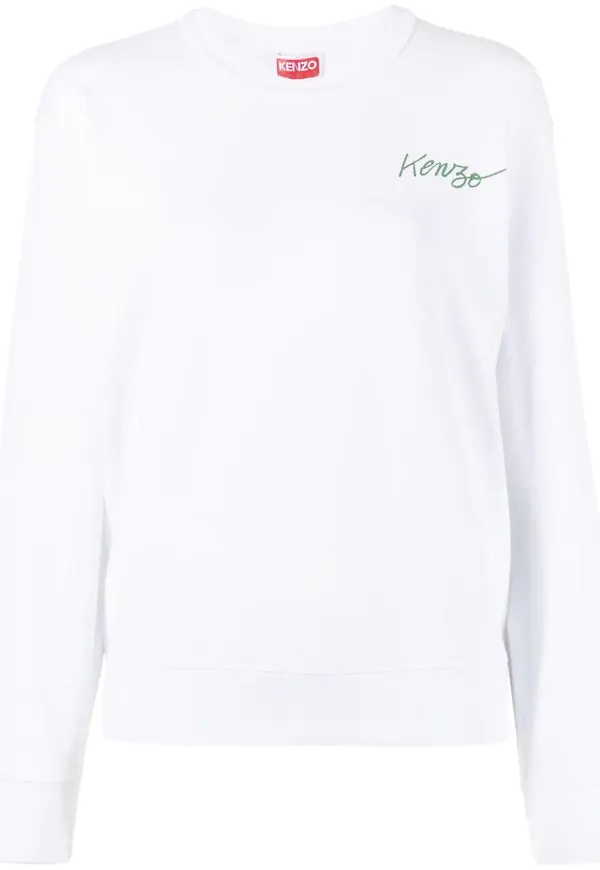 Kenzo sweatshirt med vallmotryck - Vit