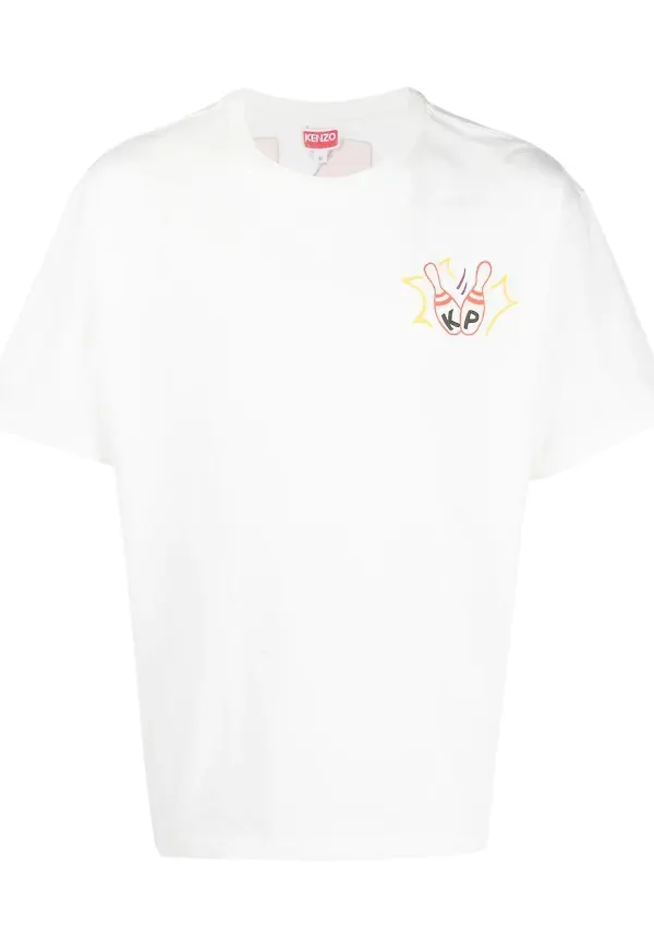 Kenzo t-shirt med bowlingtryck - Vit
